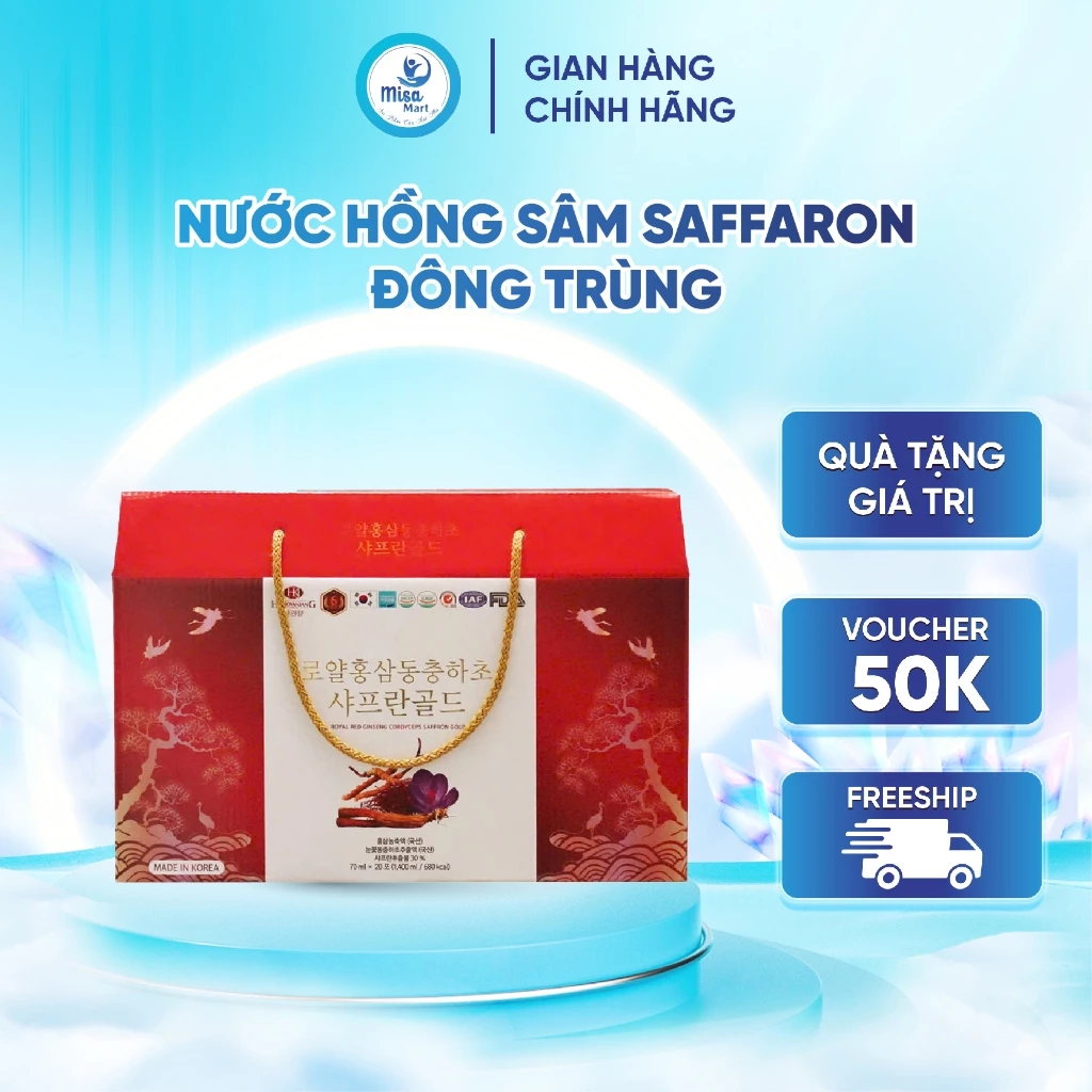 Nước Hồng Sâm Saffaron Đông Trùng